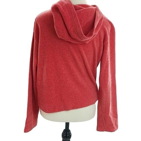 Vintage Express Hoodie Red Fleece Pullover Athletic 90s Womens Size M - Picture 4 of 5